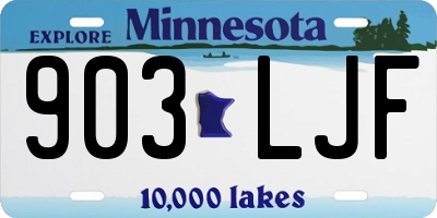 MN license plate 903LJF