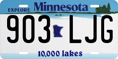 MN license plate 903LJG