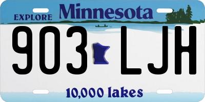 MN license plate 903LJH