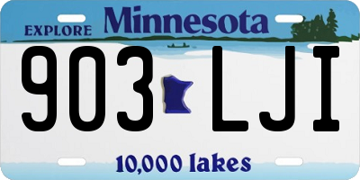 MN license plate 903LJI