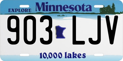 MN license plate 903LJV