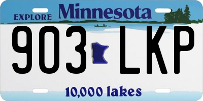 MN license plate 903LKP