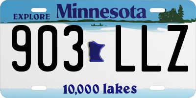 MN license plate 903LLZ