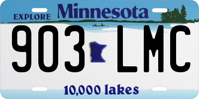 MN license plate 903LMC
