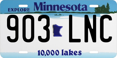MN license plate 903LNC