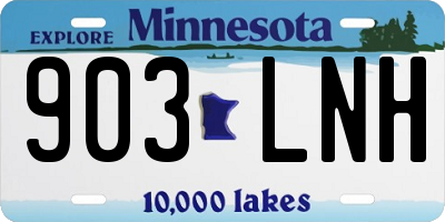 MN license plate 903LNH
