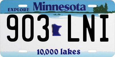 MN license plate 903LNI