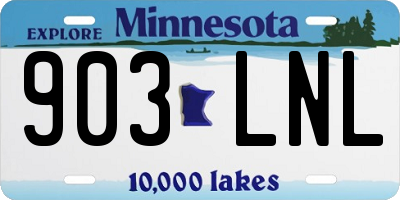 MN license plate 903LNL