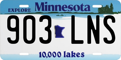 MN license plate 903LNS