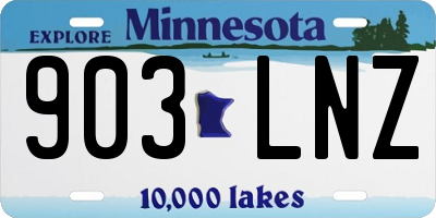 MN license plate 903LNZ