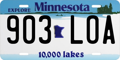 MN license plate 903LOA