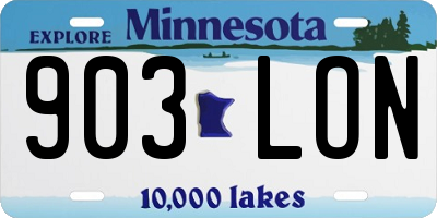 MN license plate 903LON