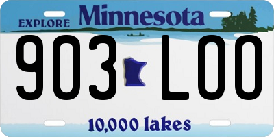 MN license plate 903LOO