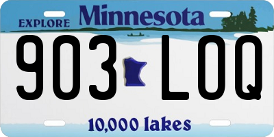 MN license plate 903LOQ