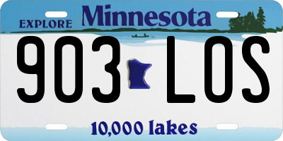 MN license plate 903LOS