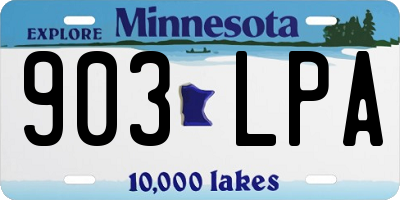 MN license plate 903LPA