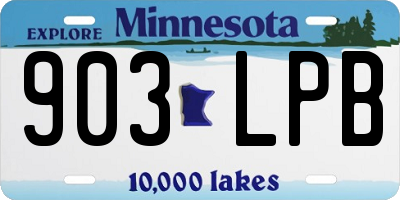 MN license plate 903LPB