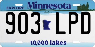 MN license plate 903LPD