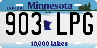 MN license plate 903LPG