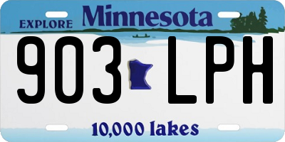 MN license plate 903LPH