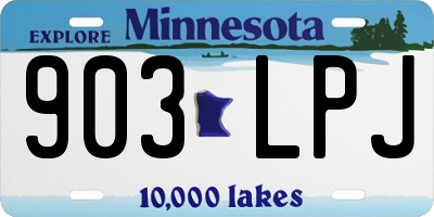 MN license plate 903LPJ
