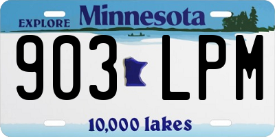MN license plate 903LPM