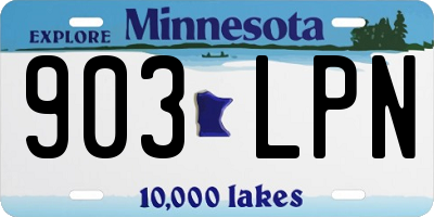 MN license plate 903LPN