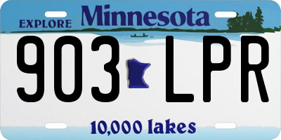 MN license plate 903LPR