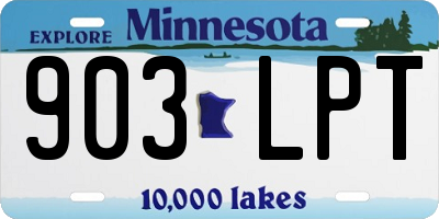 MN license plate 903LPT