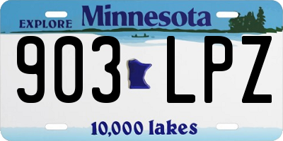 MN license plate 903LPZ