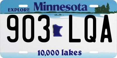 MN license plate 903LQA