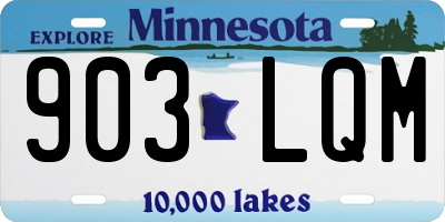 MN license plate 903LQM