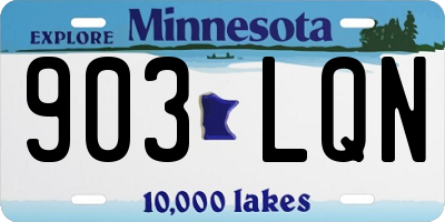MN license plate 903LQN