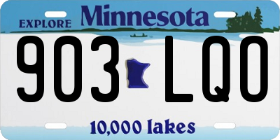 MN license plate 903LQO
