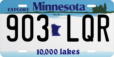 MN license plate 903LQR
