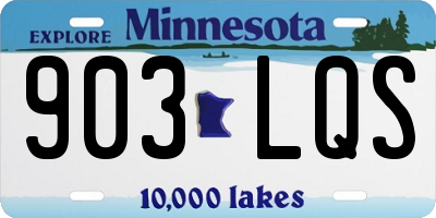 MN license plate 903LQS