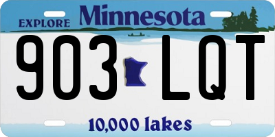 MN license plate 903LQT