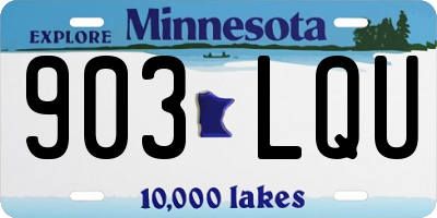 MN license plate 903LQU
