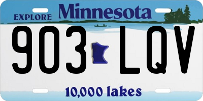 MN license plate 903LQV