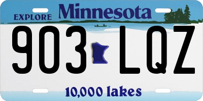 MN license plate 903LQZ