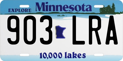 MN license plate 903LRA
