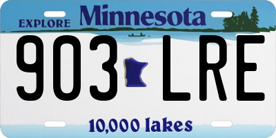MN license plate 903LRE
