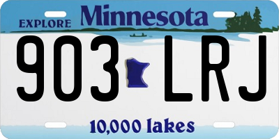 MN license plate 903LRJ