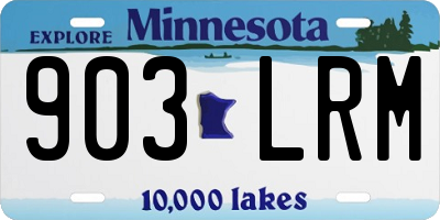 MN license plate 903LRM