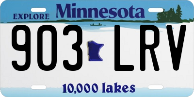 MN license plate 903LRV