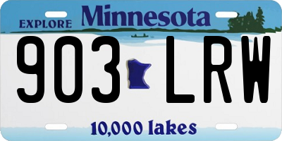 MN license plate 903LRW