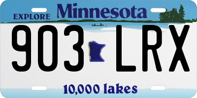 MN license plate 903LRX