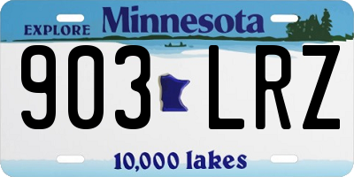 MN license plate 903LRZ