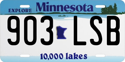 MN license plate 903LSB