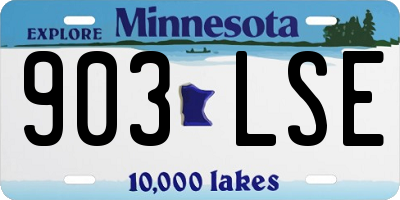 MN license plate 903LSE
